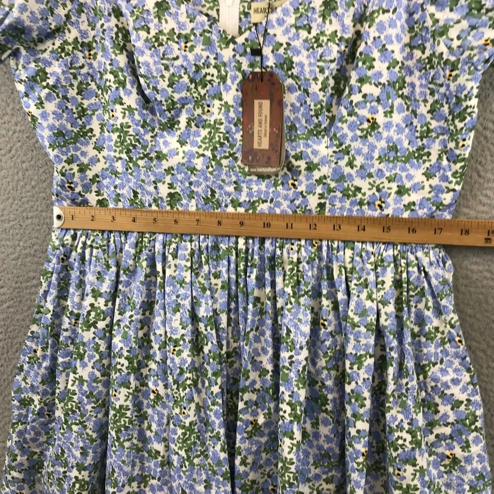 New Hearts and Found Floral Puff Sleeve Sweetheart Neckline Mini Dress XXL - Picture 8 of 13